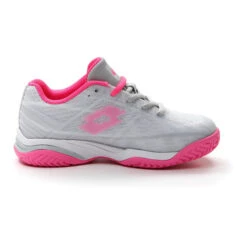 Lotto Mirage 300 All Court (Junior's) - Vapor Gray/Vivid Fuchsia/Cool Gray -Tennis Clothing Store 210746 8T2 01