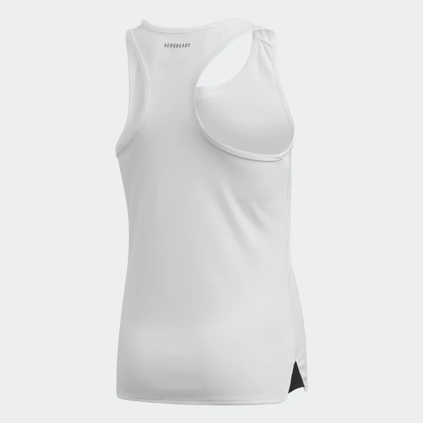 Adidas Club Tank (Girl's) - White/Matte Silver/Black (Available Size: L) 2 Adidas Club Tank (Girl's) - White/Matte Silver/Black (Available Size: L) - Image 2