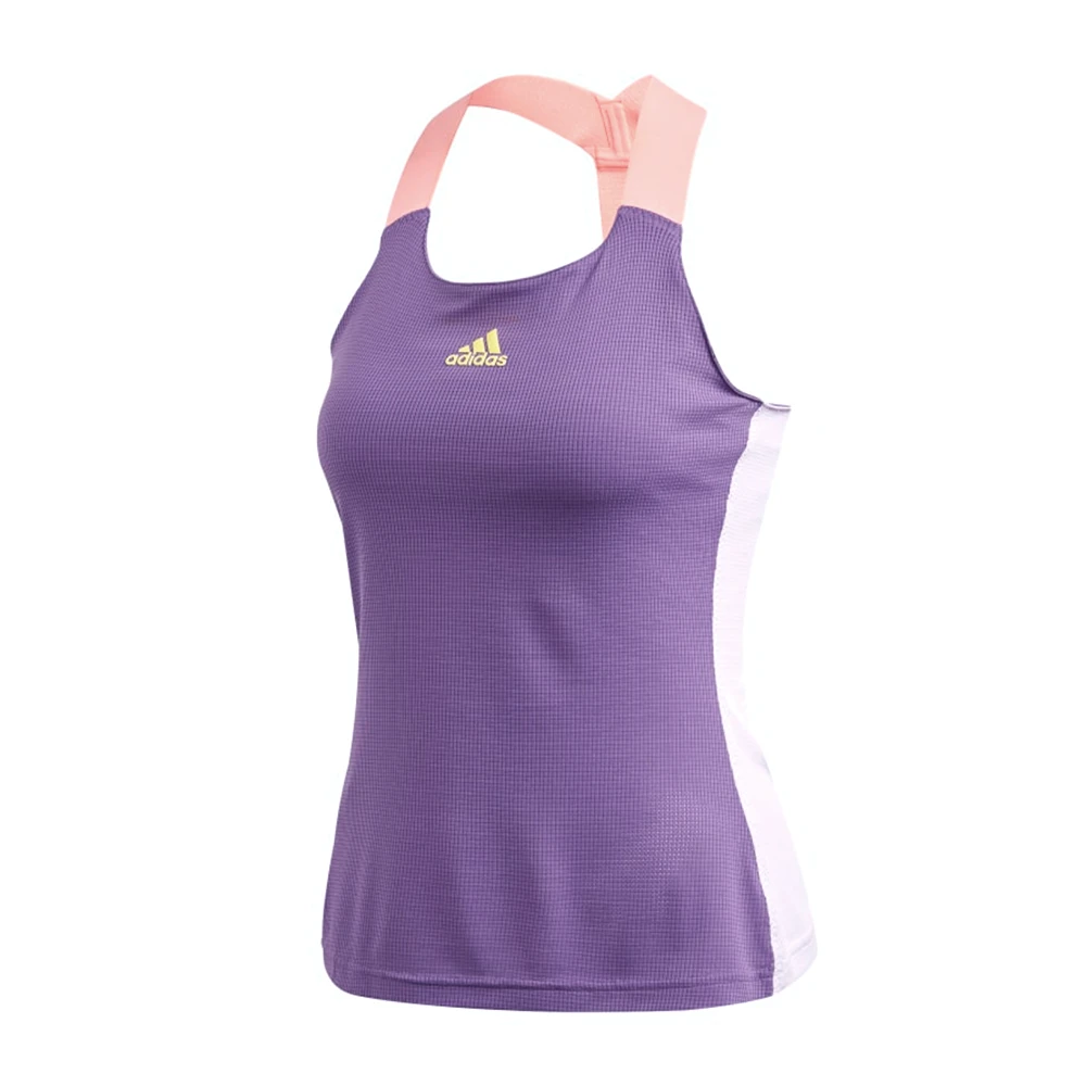 Adidas Gameset Heat.RDY Y-Tank (Women's) - Tech Purple/Shock Yellow (Available Size: XL) 1 Adidas Gameset Heat.RDY Y-Tank (Women's) - Tech Purple/Shock Yellow (Available Size: XL)