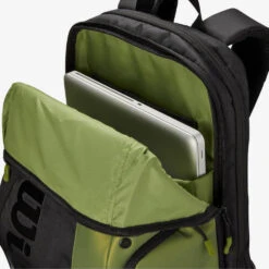 Wilson Blade V8 Backpack - Black/Green -Tennis Clothing Store Bladebackpack2