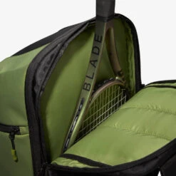 Wilson Blade V8 Backpack - Black/Green -Tennis Clothing Store Bladebackpack3