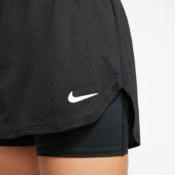Nike Court Flex Tennis Shorts (Women's) - Black/White -Tennis Clothing Store CI9378 010 PHSYM002