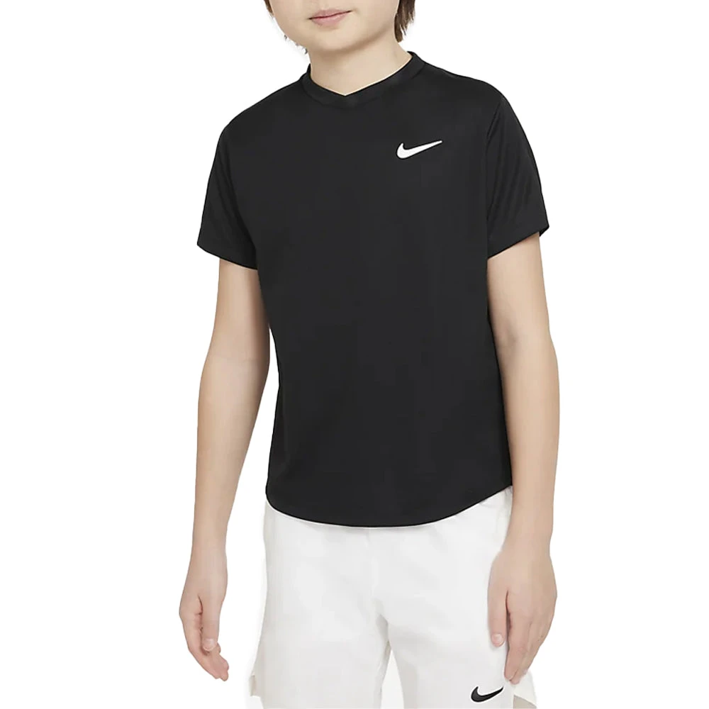 NikeCourt Dri-FIT Victory Top (Boy's) - Black 1 NikeCourt Dri-FIT Victory Top (Boy's) - Black