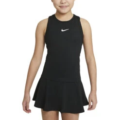 Nike Court Dri-Fit Victory Tank (Girl's) - Black/White (Available Size: XL)
