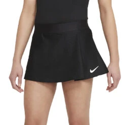 Nike Court Dri-Fit Flouncy Tennis Skirt (Girl's) - Black/White