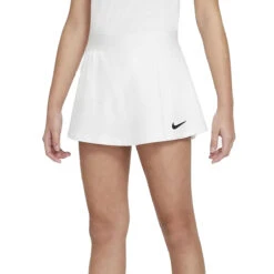 Nike Court Dri-Fit Flouncy Tennis Skirt (Girl's) - White/Black