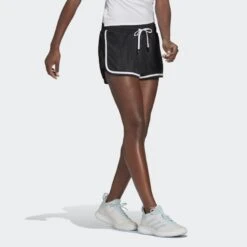 Adidas Club Tennis Shorts (Women's) - Black/White (Available Size: L,XL) 9 Adidas Club Tennis Shorts (Women's) - Black/White (Available Size: L,XL) -Tennis Clothing Store Club Tennis Shorts Black GL5461 25 model