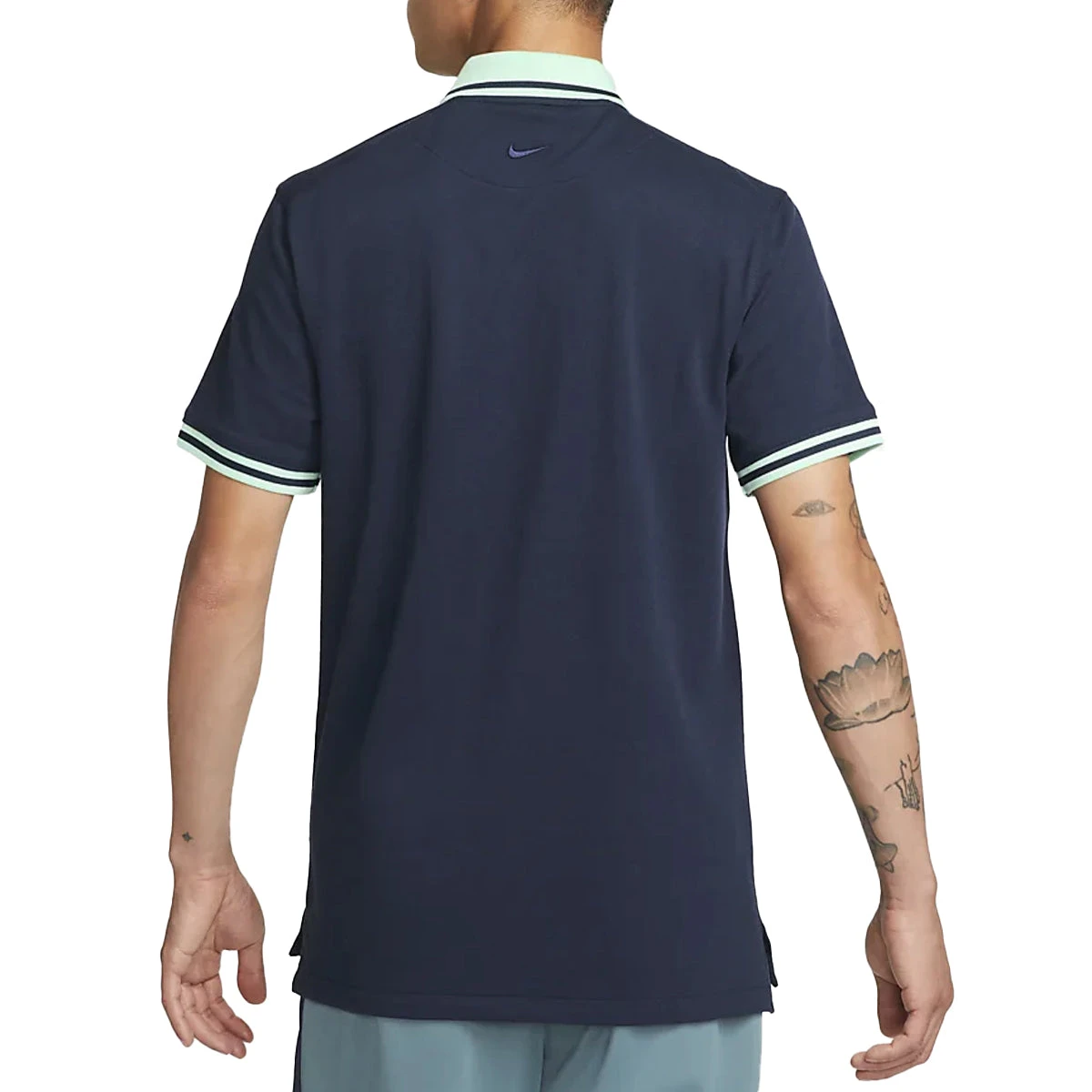 Nike Dri-Fit Heritage Slim-Fit Polo (Men's) - Obsidian/Mint Foam 2 Nike Dri-Fit Heritage Slim-Fit Polo (Men's) - Obsidian/Mint Foam - Image 2