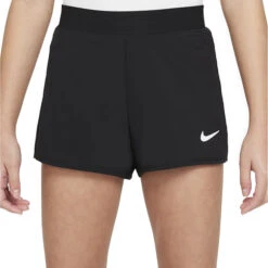 Nike Court Dri-Fit Victory Shorts (Girl's) - Black/White