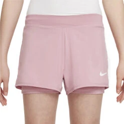 Nike Court Dri-Fit Victory Shorts (Girl's) - Elemental Pink/White