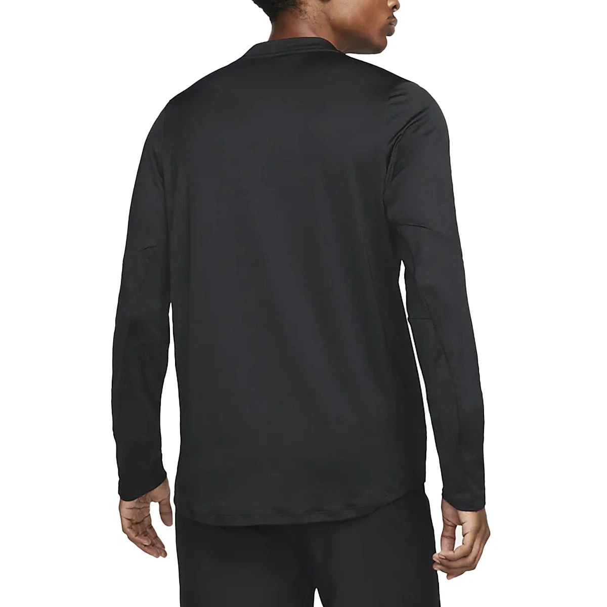 Nike Court Dri-Fit Advantage Half-Zip Top (Men's) - Black/Black/White 2 Nike Court Dri-Fit Advantage Half-Zip Top (Men's) - Black/Black/White - Image 2