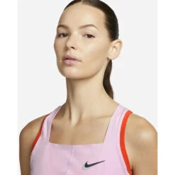 Nike Court Dri-Fit Slam Tank (Women's) - Light Arctic Pink/Glacier Blue/Team Orange/Black -Tennis Clothing Store DR6795 676c