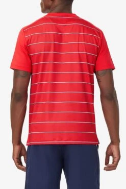 Fila Heritage Tennis Striped Crew (Men's) - Red (Available: Size S) -Tennis Clothing Store FILA COM XLarge TM036841 622 03 e