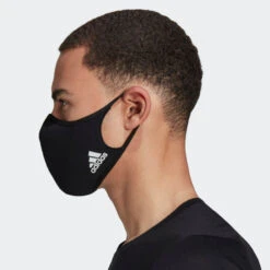 Adidas Face Masks (3-Pack) - Black -Tennis Clothing Store Face Covers M L 3 Pack Black H08837 25 model