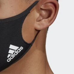 Adidas Face Masks (3-Pack) - Black -Tennis Clothing Store Face Covers M L 3 Pack Black H08837 42 detail