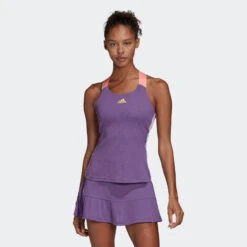 Adidas Gameset Heat.RDY Y-Tank (Women's) - Tech Purple/Shock Yellow (Available Size: XL) 11 Adidas Gameset Heat.RDY Y-Tank (Women's) - Tech Purple/Shock Yellow (Available Size: XL) -Tennis Clothing Store Gameset HEAT.RDY Y Tank Top Purple FK0760 21 model 2