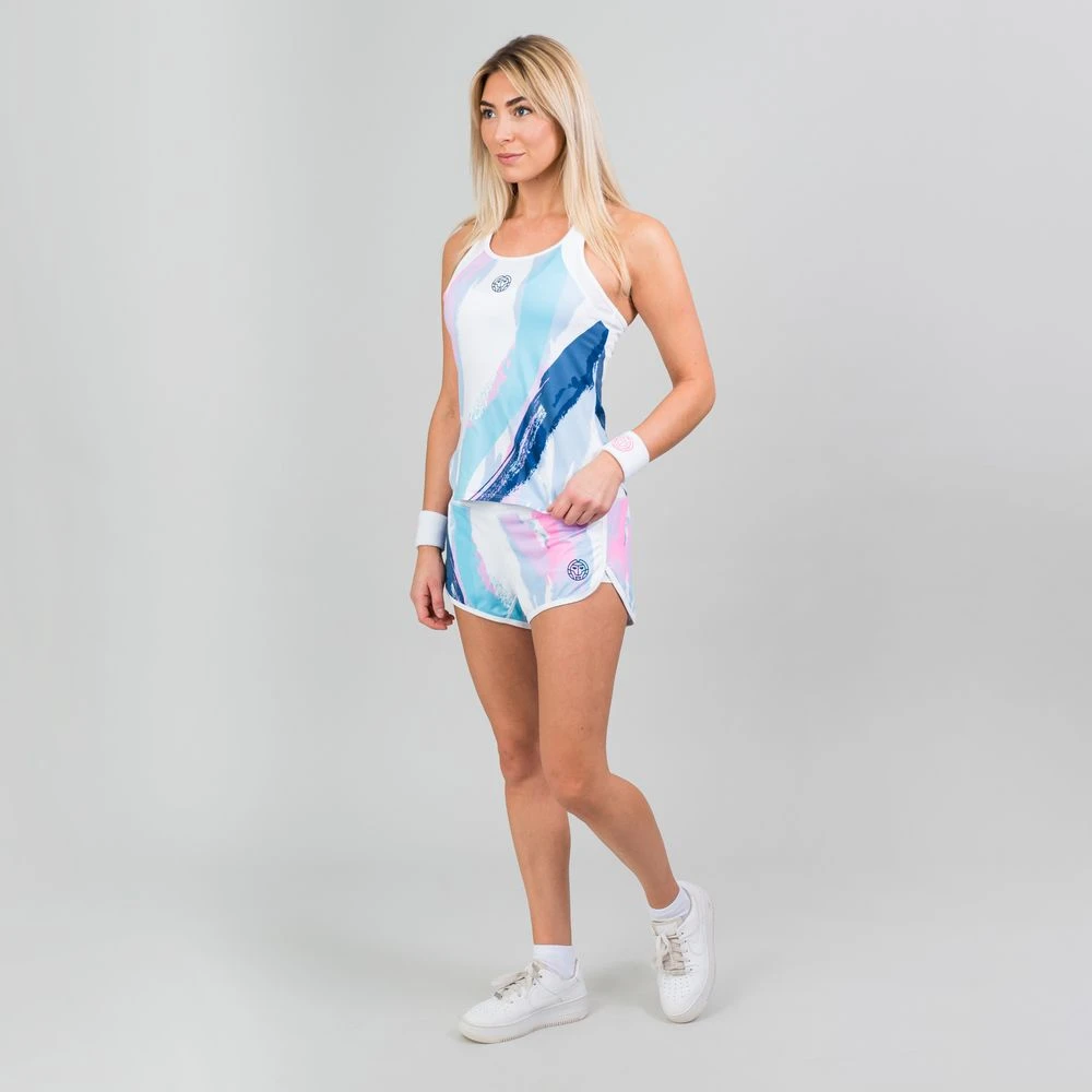 Bidi Badu Hulda Tech 2 In 1 Shorts (Women's) - White/Aqua (Available Size: M,L) 3 Bidi Badu Hulda Tech 2 In 1 Shorts (Women's) - White/Aqua (Available Size: M,L) - Image 3