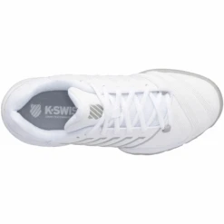 K-Swiss Bigshot Light 4 (Junior's) - White/High-Rise/Silver -Tennis Clothing Store K SwissSkyView