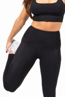 Kinsey Fit Athlete Legging (Women's) - Midnight Black -Tennis Clothing Store KF 4016 3