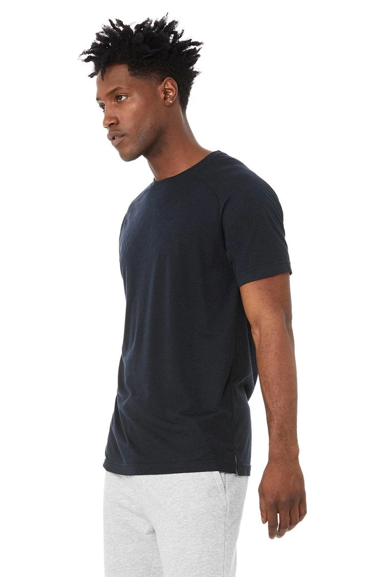 Alo Triumph Crew Neck Tee (Men's) - Dark Navy (Available Size: S, L) 3 Alo Triumph Crew Neck Tee (Men's) - Dark Navy (Available Size: S, L) - Image 3