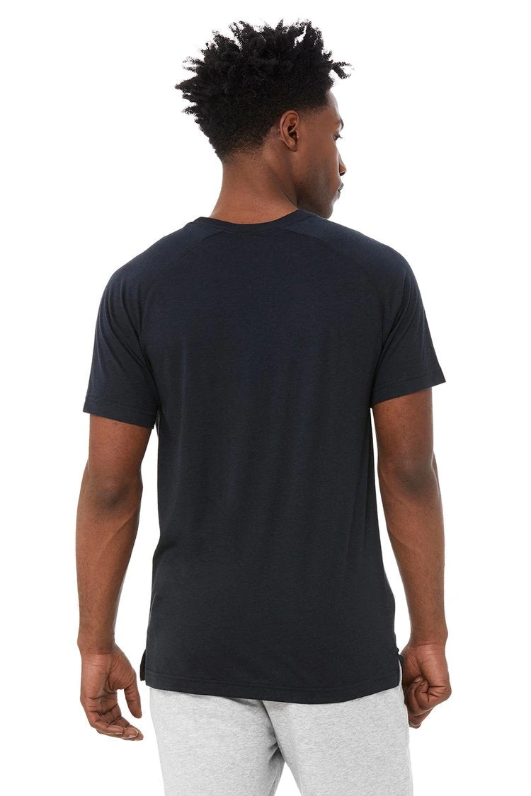 Alo Triumph Crew Neck Tee (Men's) - Dark Navy (Available Size: S, L) 4 Alo Triumph Crew Neck Tee (Men's) - Dark Navy (Available Size: S, L) - Image 4