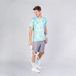 Bidi Badu Kovu Tech Tee (Men's) - Mint/Green/Dark Grey -Tennis Clothing Store M36104221 MTGNDGR KovuTee 3