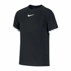 Nike Court Dri-Fit Tennis T-Shirt (Boy's) - Black/White