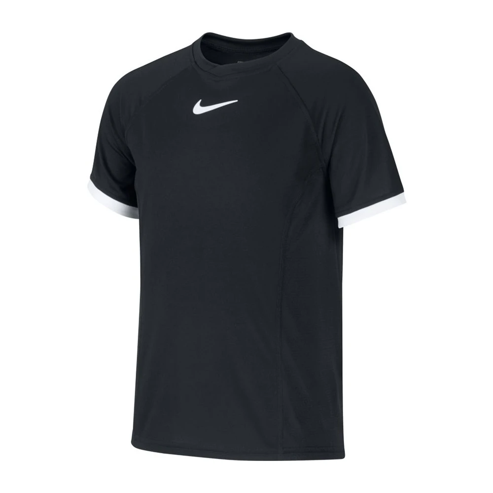 Nike Court Dri-Fit Tennis T-Shirt (Boy's) - Black/White 1 Nike Court Dri-Fit Tennis T-Shirt (Boy's) - Black/White