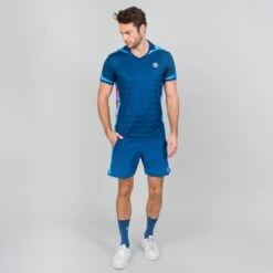 Bidi Badu Tano Tech Polo (Men's) - Dark Blue/Aqua -Tennis Clothing Store TanoTechPolo 3