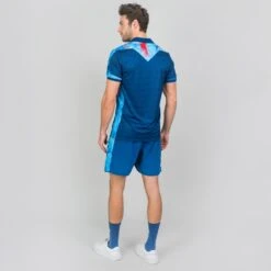 Bidi Badu Tano Tech Polo (Men's) - Dark Blue/Aqua -Tennis Clothing Store TanoTechPolo 4