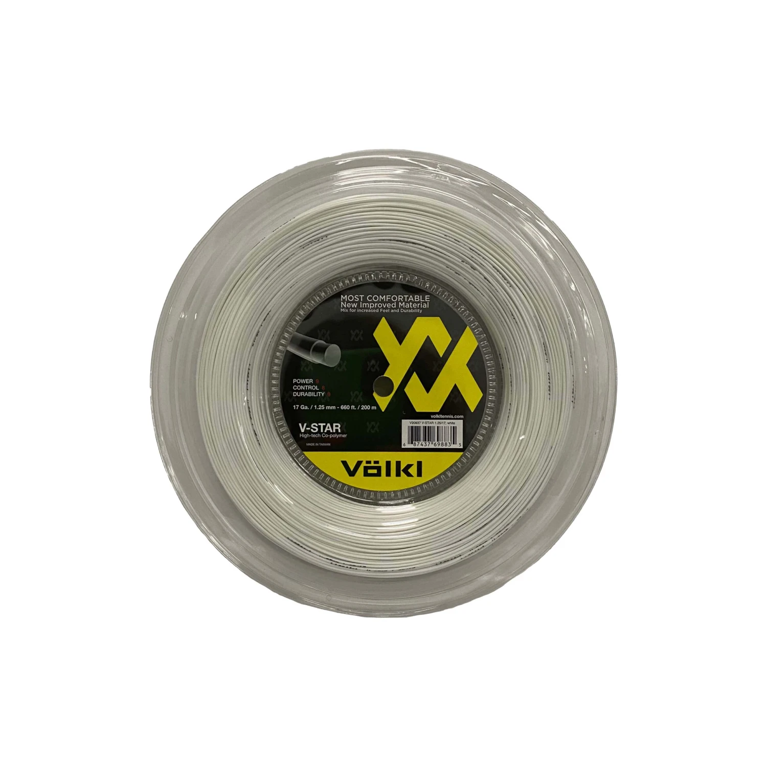 Volkl V-Star 17 Reel (200m) - White 1 Volkl V-Star 17 Reel (200m) - White