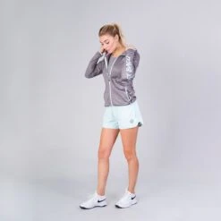 Bidi Badu Inga Tech Jacket (Women's) - Grey/Mint -Tennis Clothing Store W194018223 GRMT IngaJacket 3