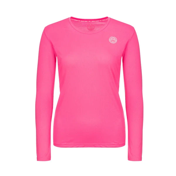 Bidi Badu Pia Tech Roundneck Longsleeve (Women's) - Pink 1 Bidi Badu Pia Tech Roundneck Longsleeve (Women's) - Pink