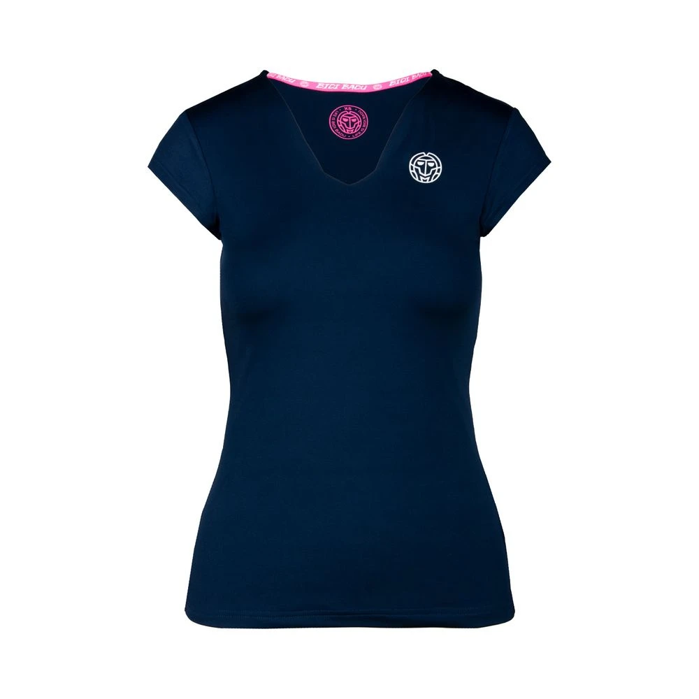 Bidi Badu Bella 2.0 Tech V-Neck Tee (Women's) - Dark Blue 1 Bidi Badu Bella 2.0 Tech V-Neck Tee (Women's) - Dark Blue