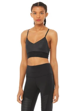 Alo Lavish Bra (Women's) - Black (Available Size: M, L) -Tennis Clothing Store W9074R 00955 2 750x 6447c65a 911e 4450 9330 feeda39d7130