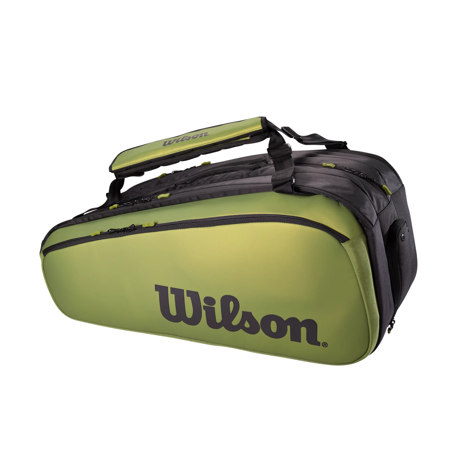 Wilson Blade V8 Super Tour 15 Pack Bag - Black/Green 1 Wilson Blade V8 Super Tour 15 Pack Bag - Black/Green