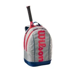 Wilson Junior Backpack - Light Grey/Red/Blue 5 Wilson Junior Backpack - Light Grey/Red/Blue -Tennis Clothing Store WR8023801 1 Backpack GY RD BU.png.high res