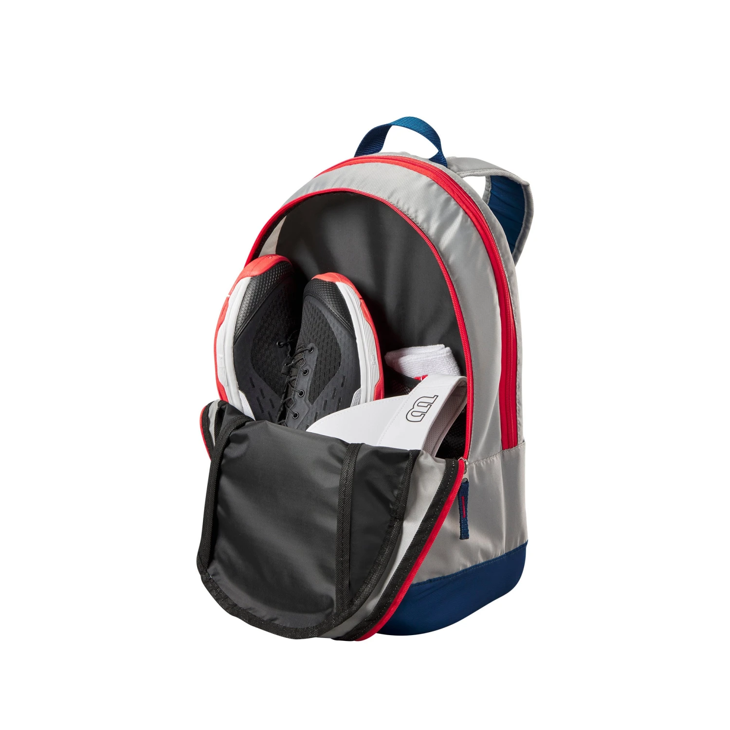 Wilson Junior Backpack - Light Grey/Red/Blue 2 Wilson Junior Backpack - Light Grey/Red/Blue - Image 2