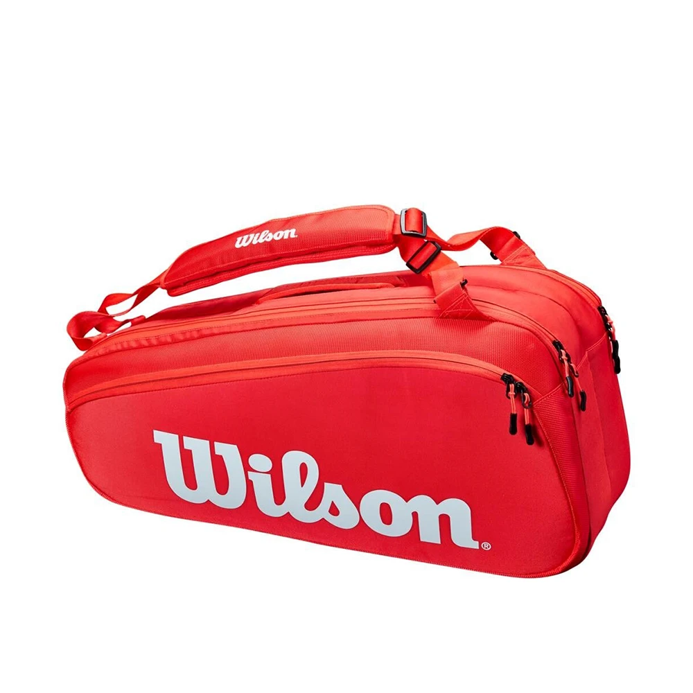 Wilson Super Tour 6 Pack Tennis Bag - Red 1 Wilson Super Tour 6 Pack Tennis Bag - Red