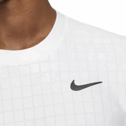 Nike Court Dri-Fit Advantage Top (Men's) - White/White/Black -Tennis Clothing Store babd07ed 51b0 4715 929d 4ac9a3841424