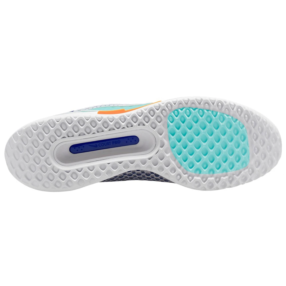 Nike Court Zoom Pro (Men's) - White/Dynamic Turq-Deep Royal Blue 2 Nike Court Zoom Pro (Men's) - White/Dynamic Turq-Deep Royal Blue - Image 2