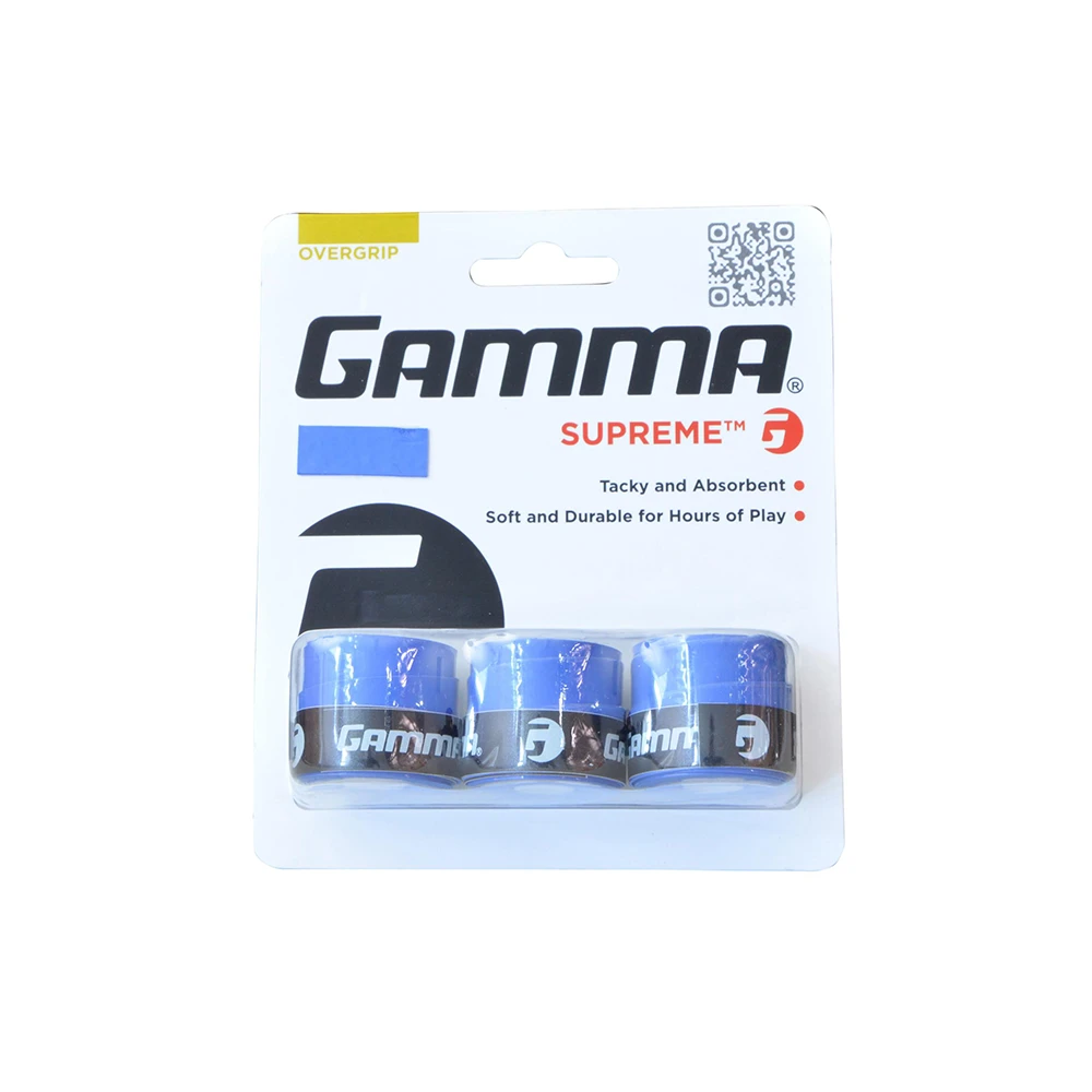Gamma Supreme Overgrips (3-Pack) - Blue 1 Gamma Supreme Overgrips (3-Pack) - Blue