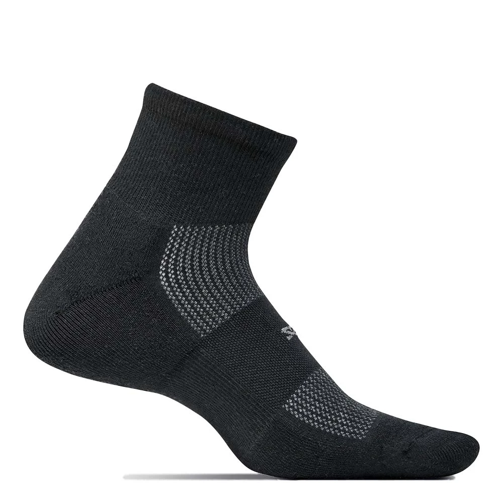 Feetures High Performance Cushion Quarter (Unisex) - Black 1 Feetures High Performance Cushion Quarter (Unisex) - Black
