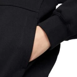 Nike Court Fleece Heritage Hoodie (Women's) - Black -Tennis Clothing Store hoodiecloseup