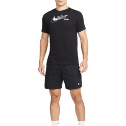 Nike Swoosh Tennis Tee (Men's) - Black -Tennis Clothing Store nikecourt dri fit swoosh tennis t shirt 13DMRt 5