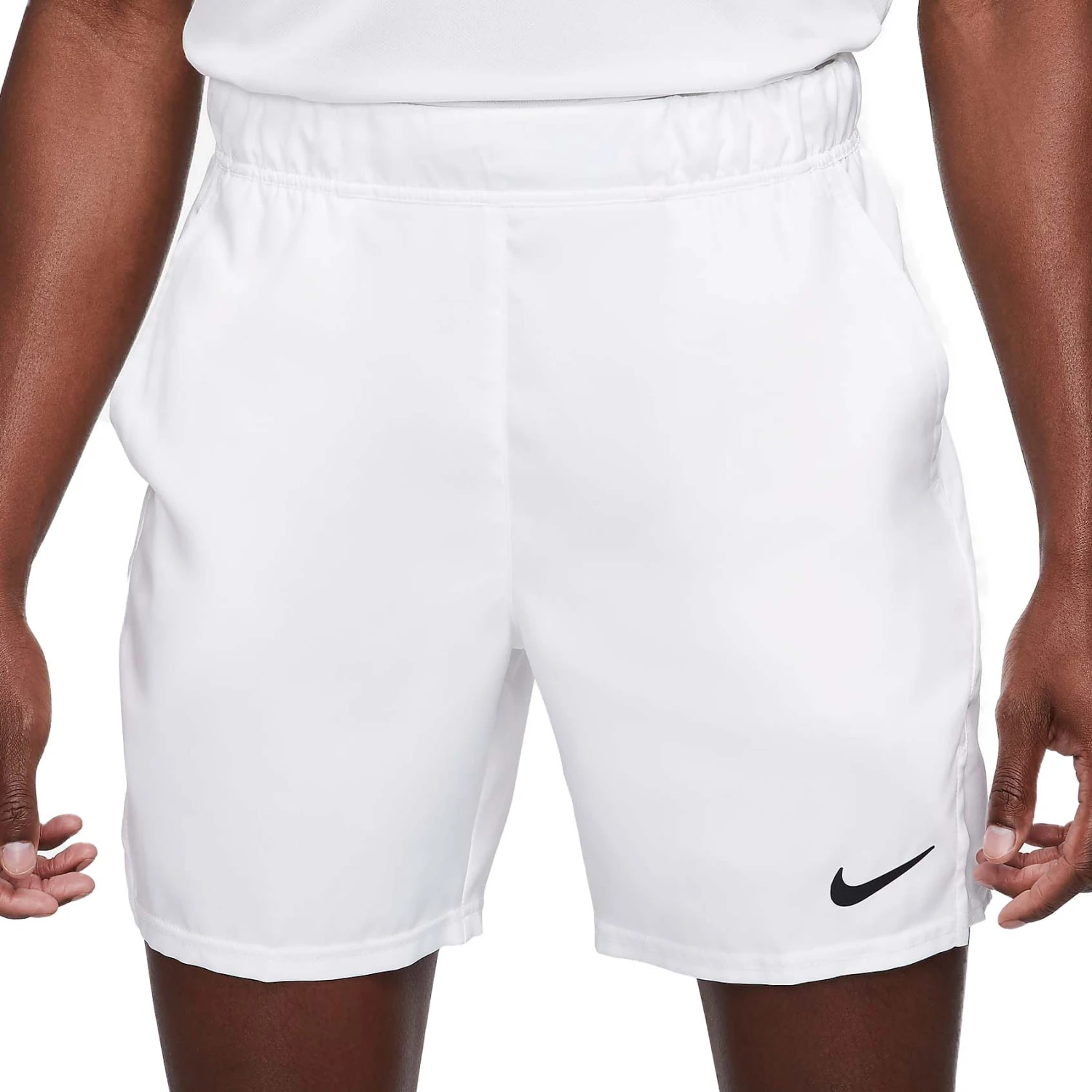Nike Court Dri-Fit Victory Short 7" (Men's) - White/Black 2 Nike Court Dri-Fit Victory Short 7" (Men's) - White/Black - Image 2