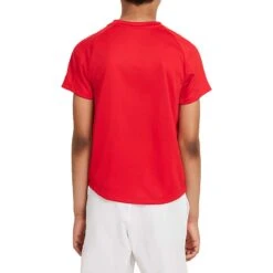 NikeCourt Dri-FIT Victory Top (Boy's) - University Red/University Red/White -Tennis Clothing Store nikecourt dri fit victory older short sleeve tennis top 2M80Js
