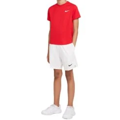 NikeCourt Dri-FIT Victory Top (Boy's) - University Red/University Red/White -Tennis Clothing Store nikecourt dri fit victory older short sleeve tennis top 2M80Js 1